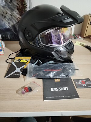 New CKX Matte Black Mission AMS Snow Helmet with Electric Shield Size - 3XL
