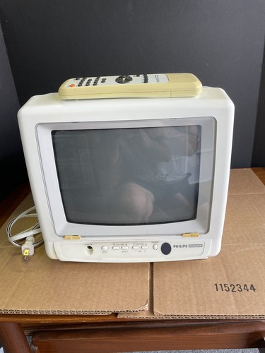 Phillips 9 Inch CRT TV Retro Gaming PR0920X101 w/ remote tes