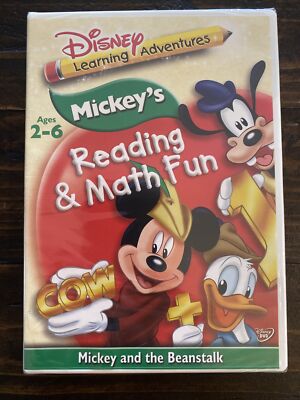 Disney's Learning Adventures Mickey's Reading Math & Fun the Beanstalk DVD NEW