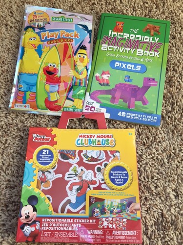 Coloring Sticker Book Activity Lot Crayons Puzzles Games Spiral Art Magna Doodle