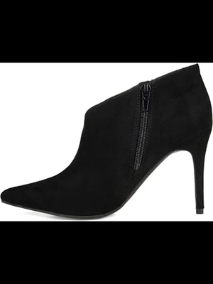 

JOURNEE COLLECTION Женские черные мягкие ботильоны Demmi на шпильке с острым носком, 11 м, Черный, DEMMI-BOOTIE