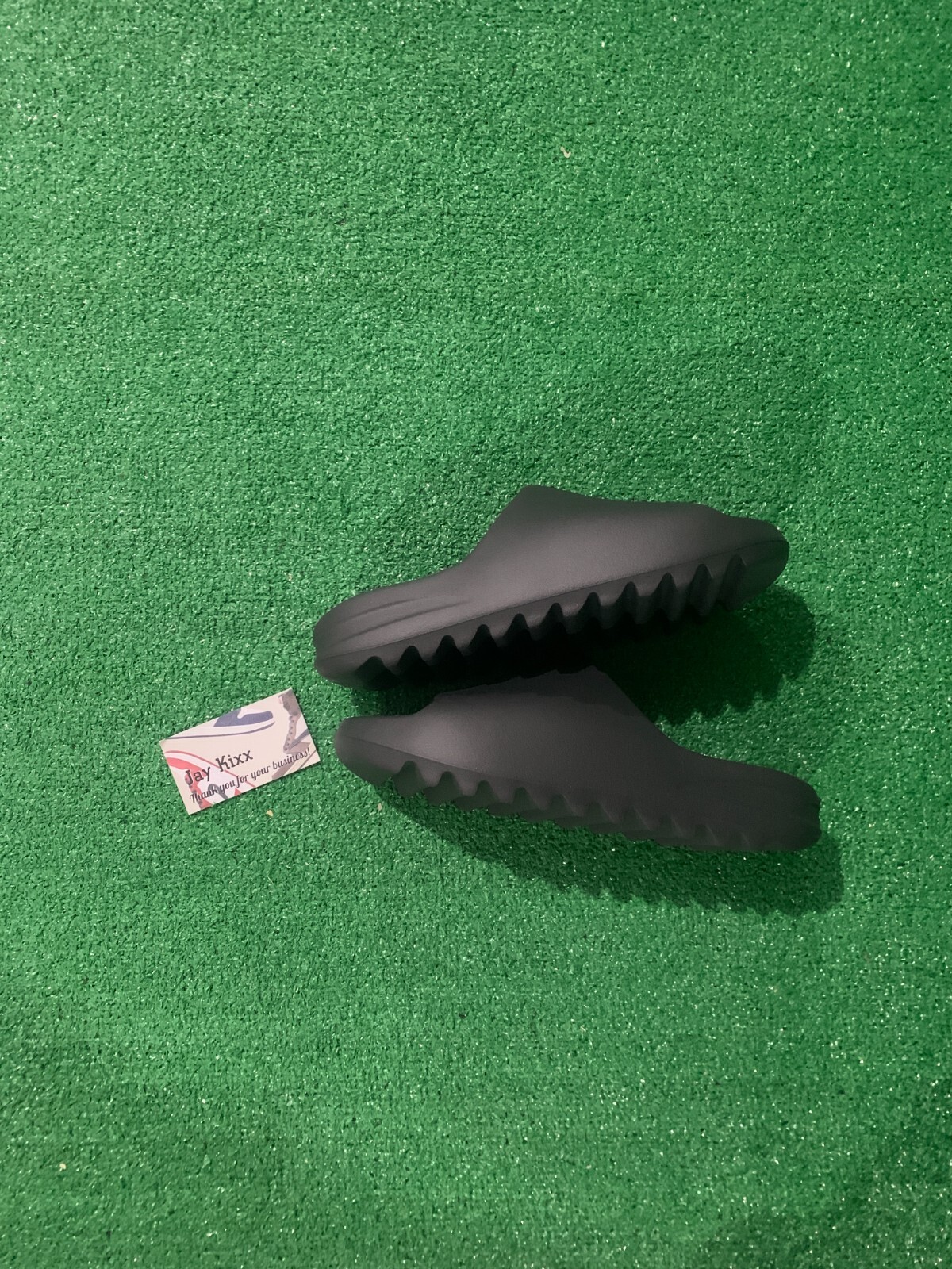 Pre-owned Yeezy Adidas  Slide "onyx" Mens Size 7-11 Brand In Onyx/onyx/onyx