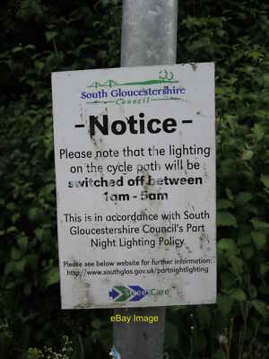Photo 12x8 Dark night ahead The cycle path has some signs to warn of cost  c2021