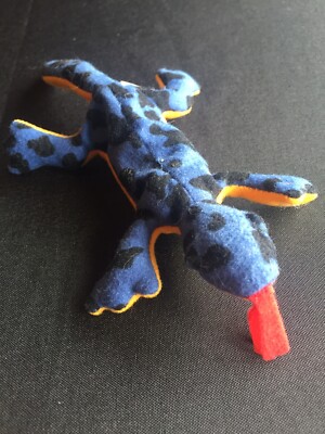 1993 Ty Teenie Beanie Babies Cute Blue Lizard Plush