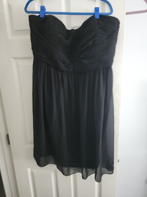  Donna Morgan  Strapless Ruched Dress BLACK PLUS SIZE 22W NWT