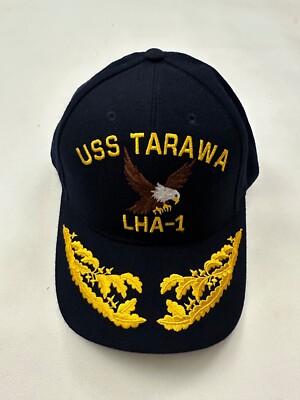 The Corps USS Tarawa LHA 1  Logo Blue Baseball Cap Hat One Size