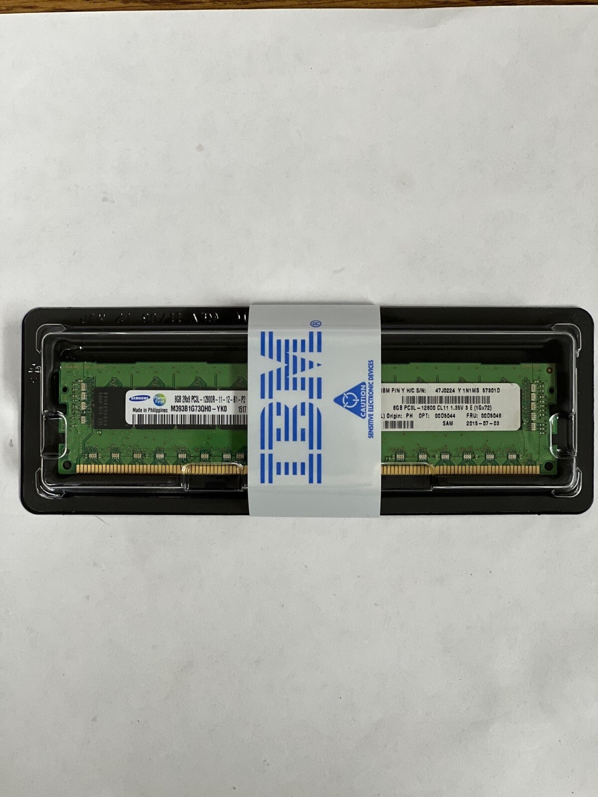 IBM 00D5044 00D5046 8G 2Rx8 PC3L-12800R Samsung M393B1G73QH0-YK0 Server  Memory