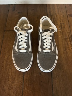 VANS OLD SKOOL GREY LOW SUEDE CANVAS UNISEX SHOES NEW