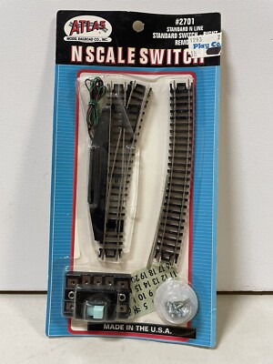 Atlas N Scale Switch #2701 Standard N Line Standard Switch Right Remote