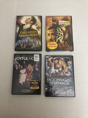 4 Musical DVDs, All That Jazz(1979), The Greatest Showman(2017), Joyful Noise..
