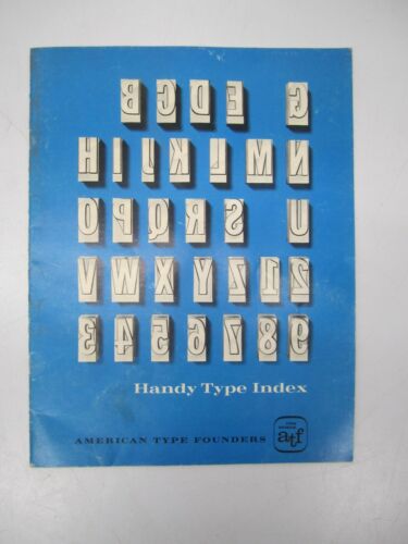 Vtg ATF American Type Foundation Handy Index Letterpress Typeset Font Catalog