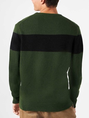 Pre-owned Mc2 Saint Barth Courma Blended Cashmere Man Sweater In Green