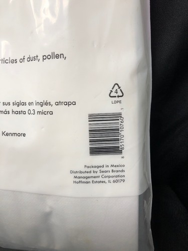 Kenmore Q&C Canister Vacuum 6 Bags HEPA 53292 Certified Asthma Allergy Friendly