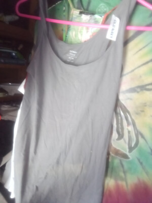 Old Navy gray sleeveless tank top slim fit nwt medium grey