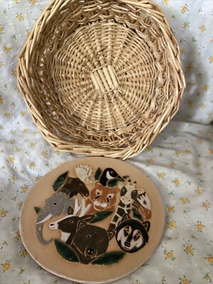 Billings Montana By Elaine Studio, Warming Bread Warmer Stone W Basket Animals