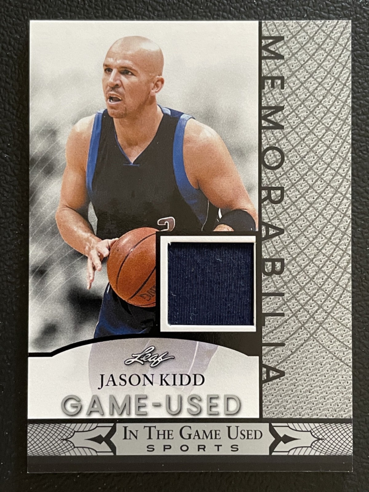 2024 Leaf In The Game Used Memorabilia Silver Jason Kidd Jersey