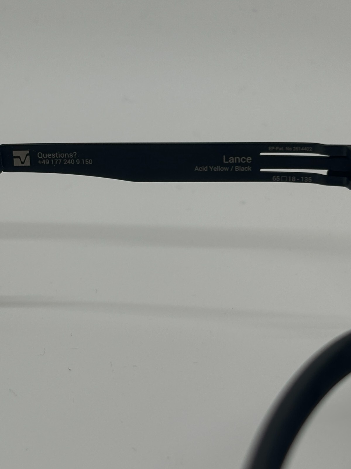 Pre-owned Ic! Berlin Ic Berlin Lance Acid Yellow Black Sunglasses 65-18-135mm Comes W/ Full Set