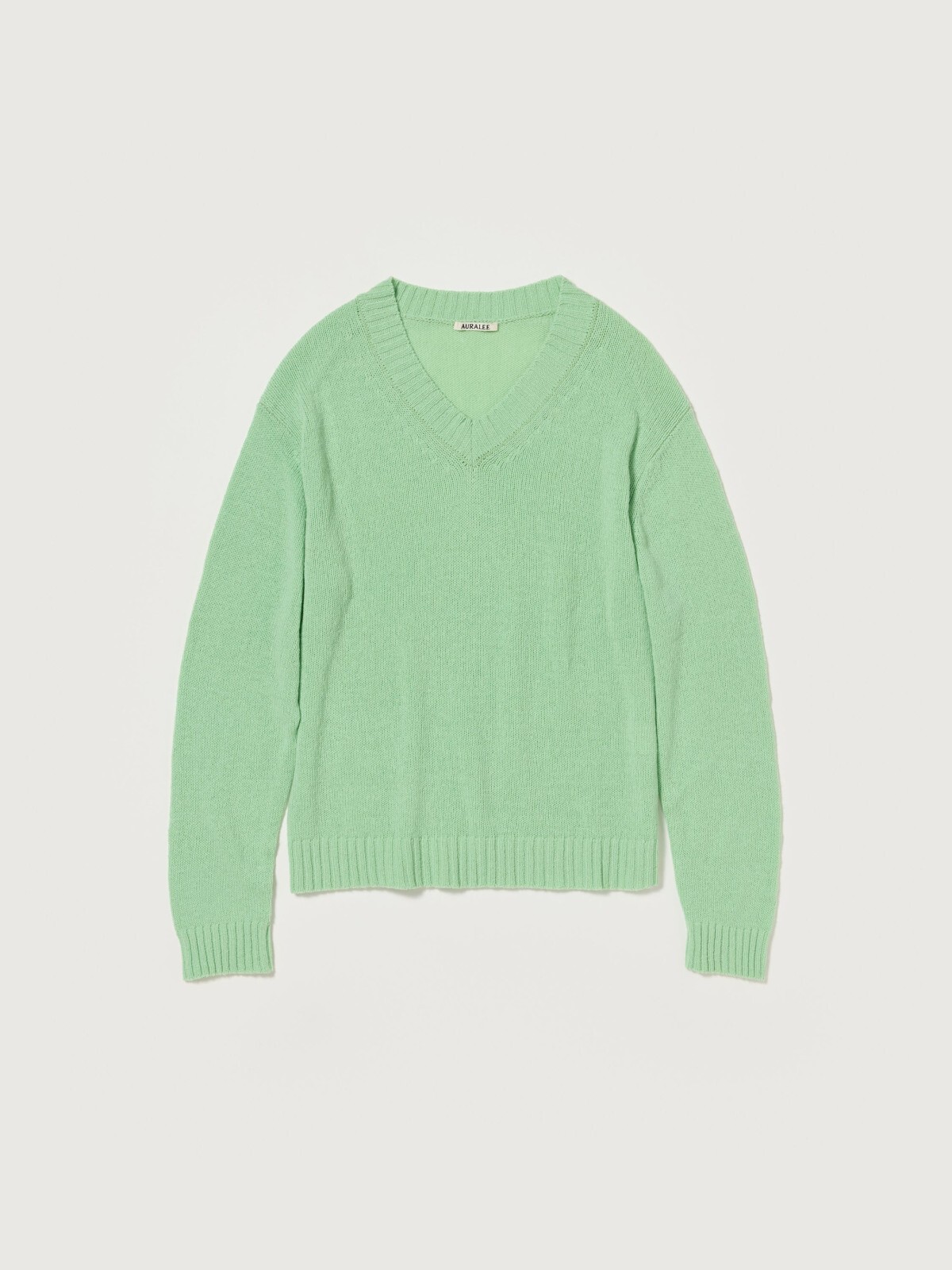 ASK availability First)AURALEE SUMMER CASHMERE KNIT V-NECK P