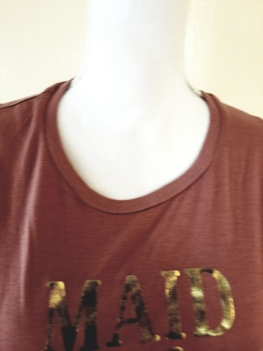 Maid of Honor Tank Top Bachelorette Party Pink and Gold Size Medium Fun Wedding