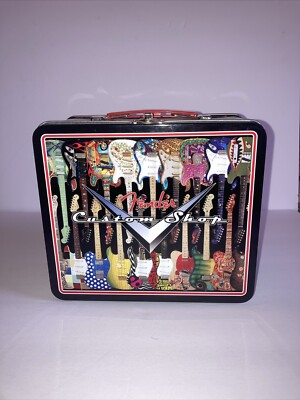 Hal Leonard Fender Stratocaster Custom Shop Metal Lunchbox- Aquarius Guitars Tin
