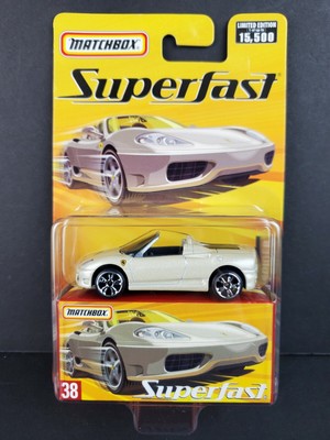 2005 Matchbox Superfast Ferrari 360 Spider 38 White Car LE 15500 H7751