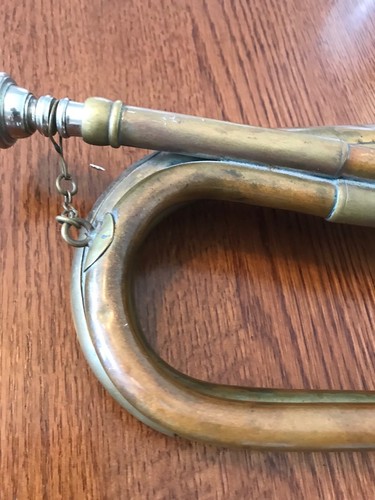 Working Brass Bugle With Mouthpiece