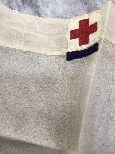 Authentic RARE WW1 Silk NURSES CAP-RED CROSS