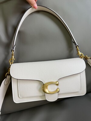 COACH 73995 Tabby 26 Shoulder Bag Crossbody White Leather Outlet