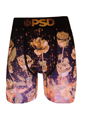 PSD Forged In Fire Metal Roses Underwear Boxer Briefs Men's Size L 36-38 NWT