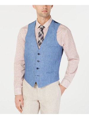 

Мужской приталенный костюм BAR III с синей подкладкой, отдельный жилет, Синий