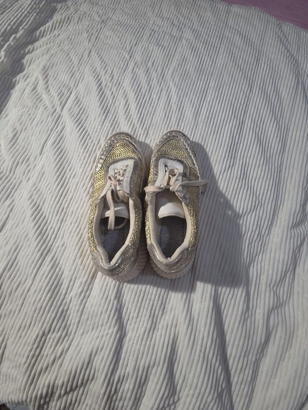 Dolce Vita Dolen Gold Knit Platform Sneakers