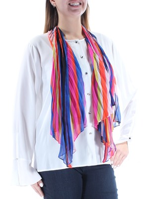 

VINCE CAMUTO Женский топ цвета слоновой кости с круглым вырезом для работы на пуговицах, Цвет слоновой кости