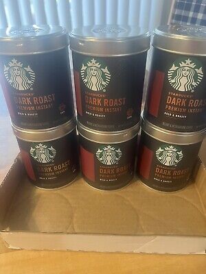Starbucks Premium Instant Dark Roast Coffee 6 cans FAST FREE SHIP