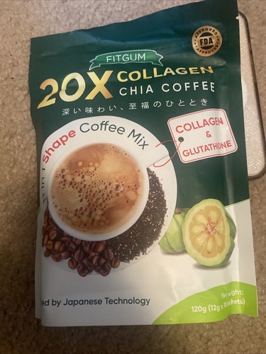 FITGUM 20X Collagen Chia Seed 11 in 1 Original Coffee Mix