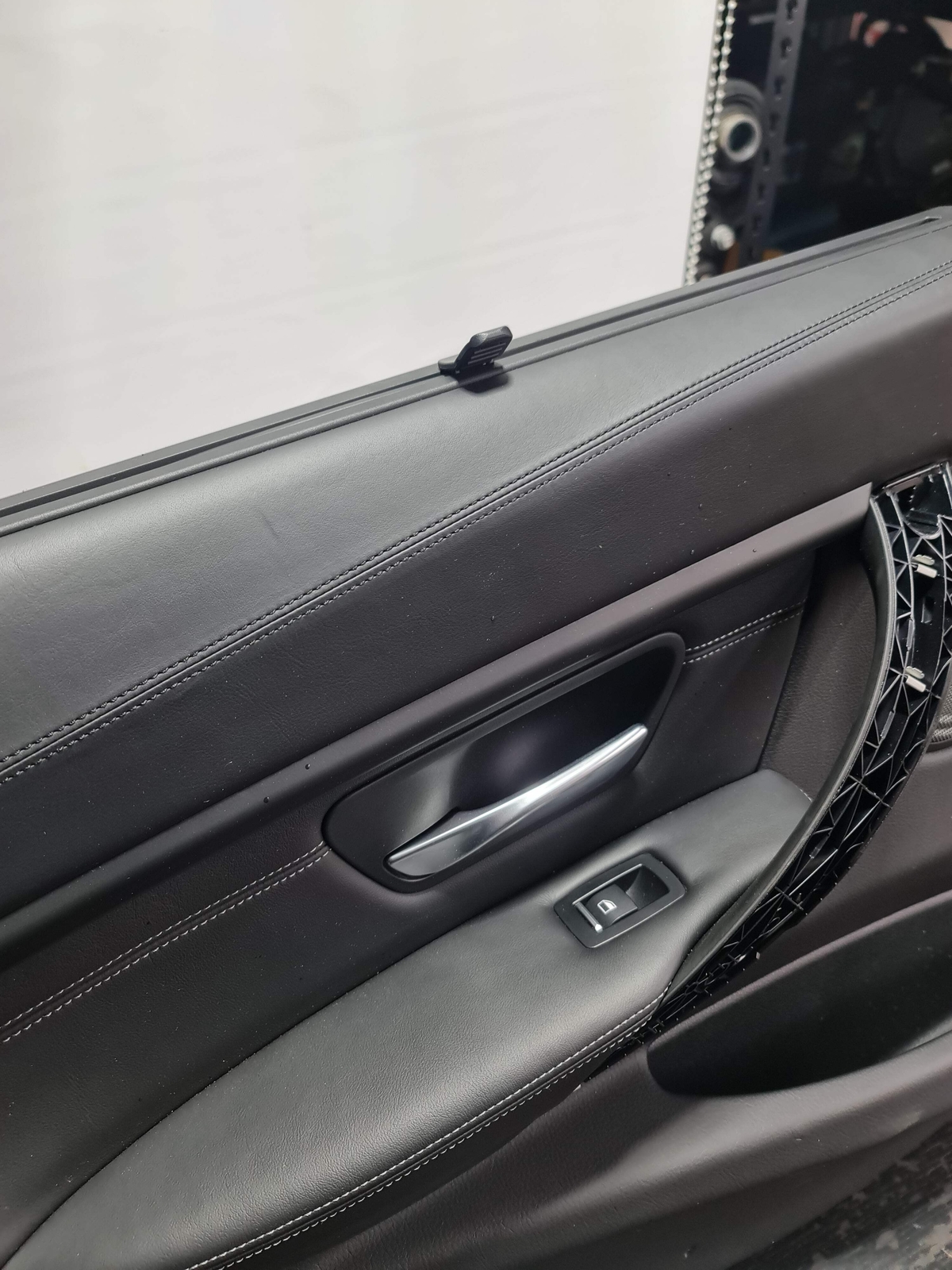 0 Bmw 15-18 OEM F80 M3 Rear Passenger Door Card Panel Leather White Stitching 1539 image 3