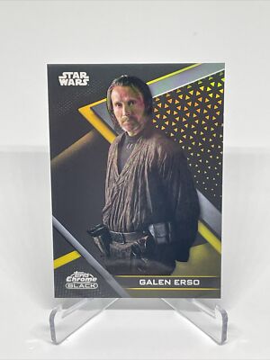 2022 TOPPS STAR WARS CHROME BLACK GALEN ERSO REFRACTOR /50 ROGUE ONE