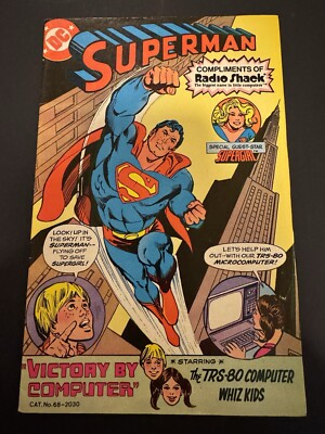 Superman  Victory by Computer.  Radio Shack Giveaway. Supergirl. VG/FN DC 1981