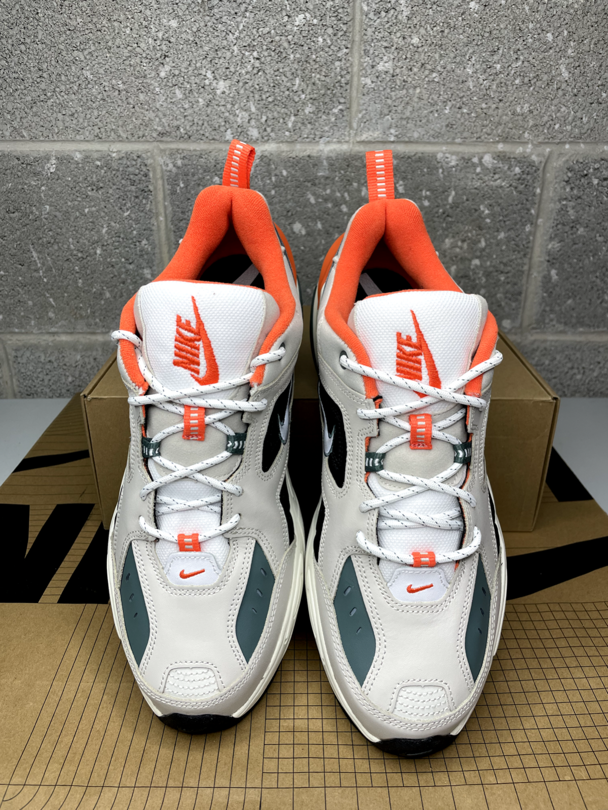 nike m2k grey orange