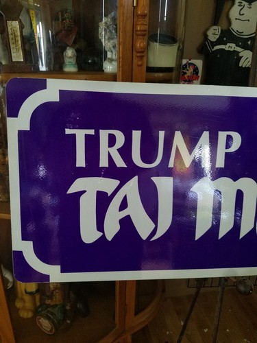 Trump Taj Mahal Casino Resort Sign Atlantic City Donald Trump New Jersey Gamble