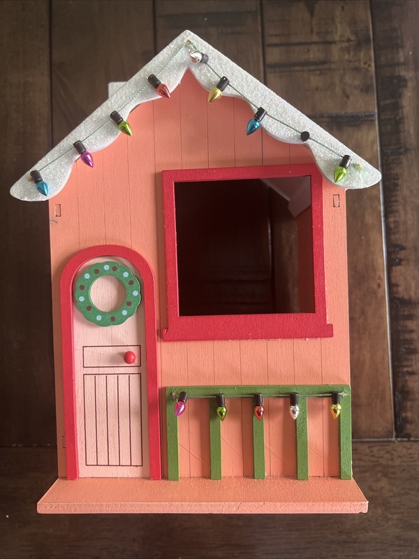 2023 Target FEATHERLY FRIENDS PINK HOUSE Wood Village Tabletop BIRDHOUSE