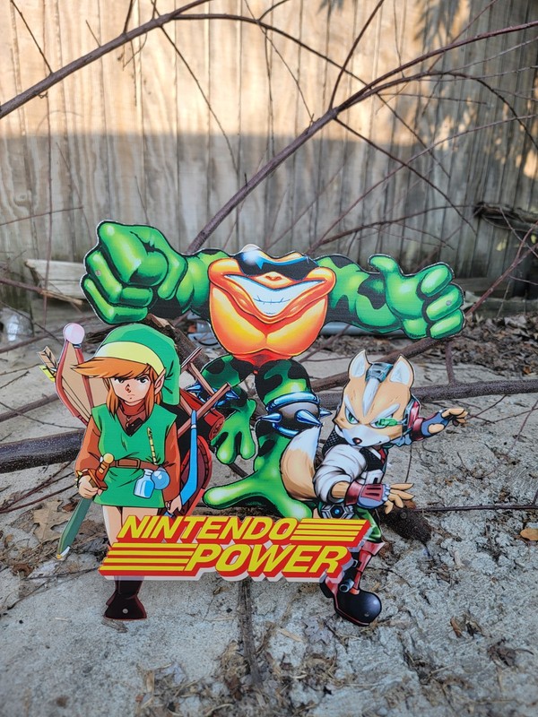 NES Nintendo Power Zelda, Star Fox, Wall Display Art 