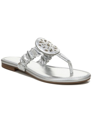 

CIRCUS BY SAM EDELMAN Женские серебряные сандалии без шнуровки Camara со рюшами, 8 м, Серебряный, H6131S2