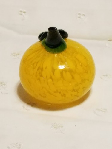 Murano Hand Blown Glass Tangerine