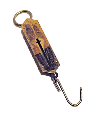 Vintage DANCO #56 Hanging Spring Balance Scale Registers Up to 50 Lb & 22 Kilo