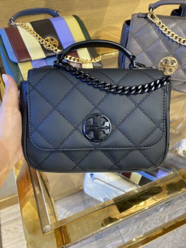Tory Burch Authentic Willa Matte Small Shoulder Bag Black Tory Burch Authentic Willa Matte Small Shoulder Bag Black