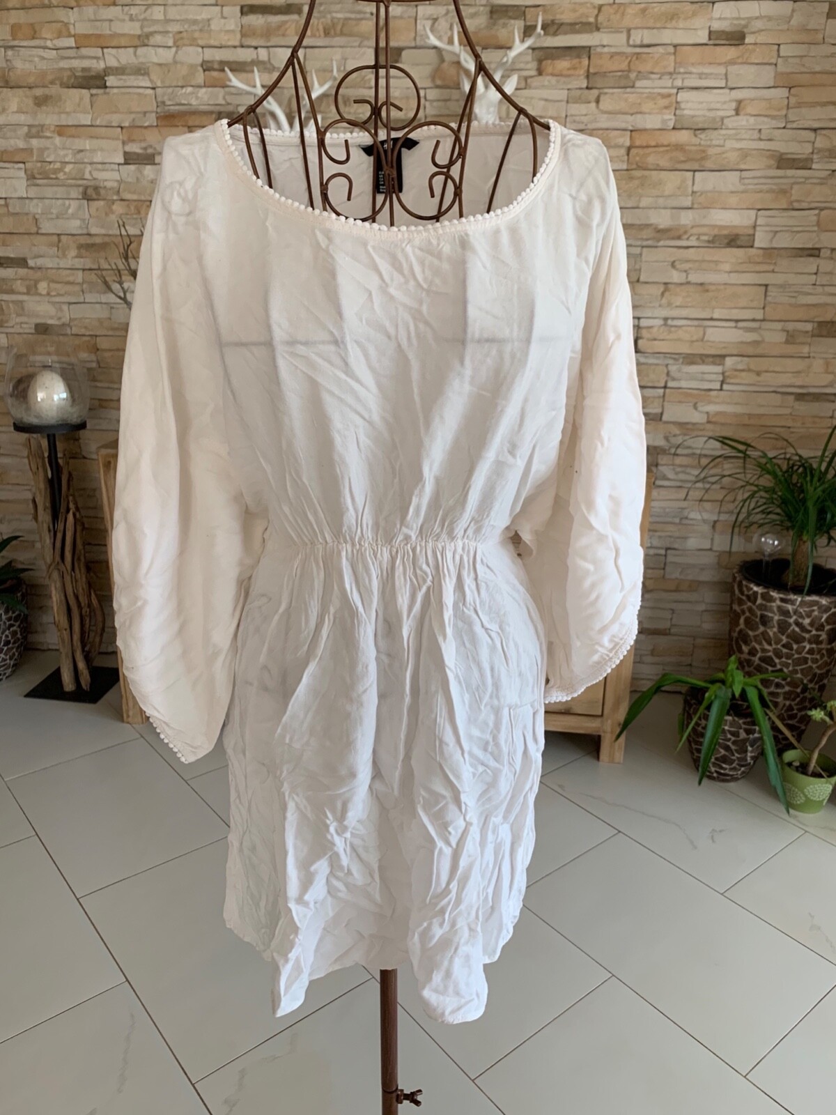 H&M Strandkleid weiß creme Gr. 36