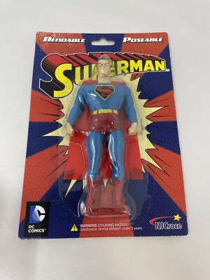 Superman 5.5inch DC Comics Bendable Action Figure BY NJ CROCE  New