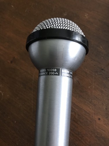 Vintage 1960's Shure 533SB dynamic microphone old used midcentury Low Z