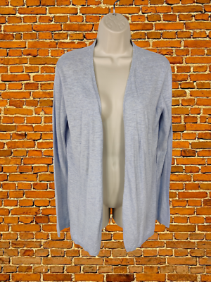 Light blue open front cardigan top