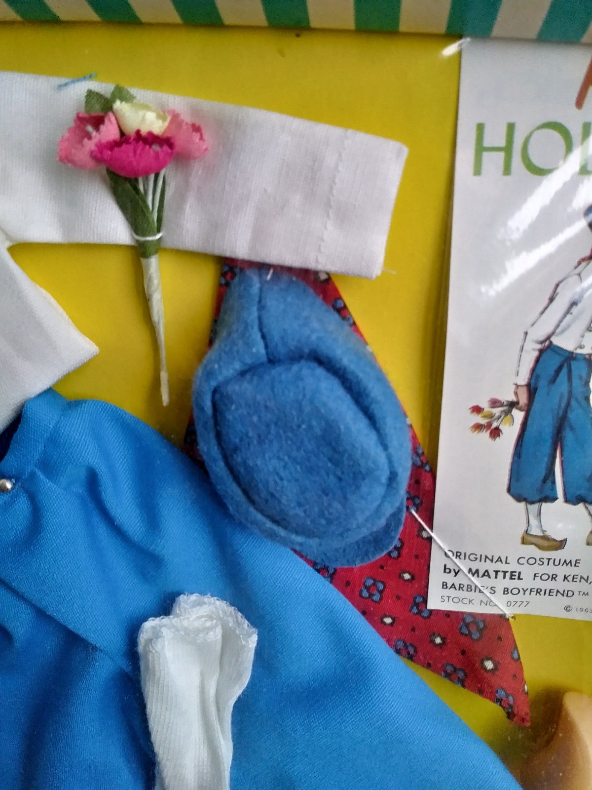 Vintage 1964 Barbie Fashions For Ken & Allan 0777 In Holland Clothes Accessories